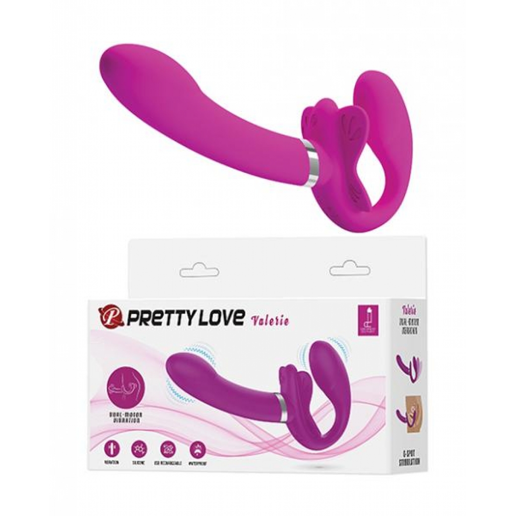 Pretty Love Valerie Strapless Strap On - Fuchsia - Strapless Strap-ons