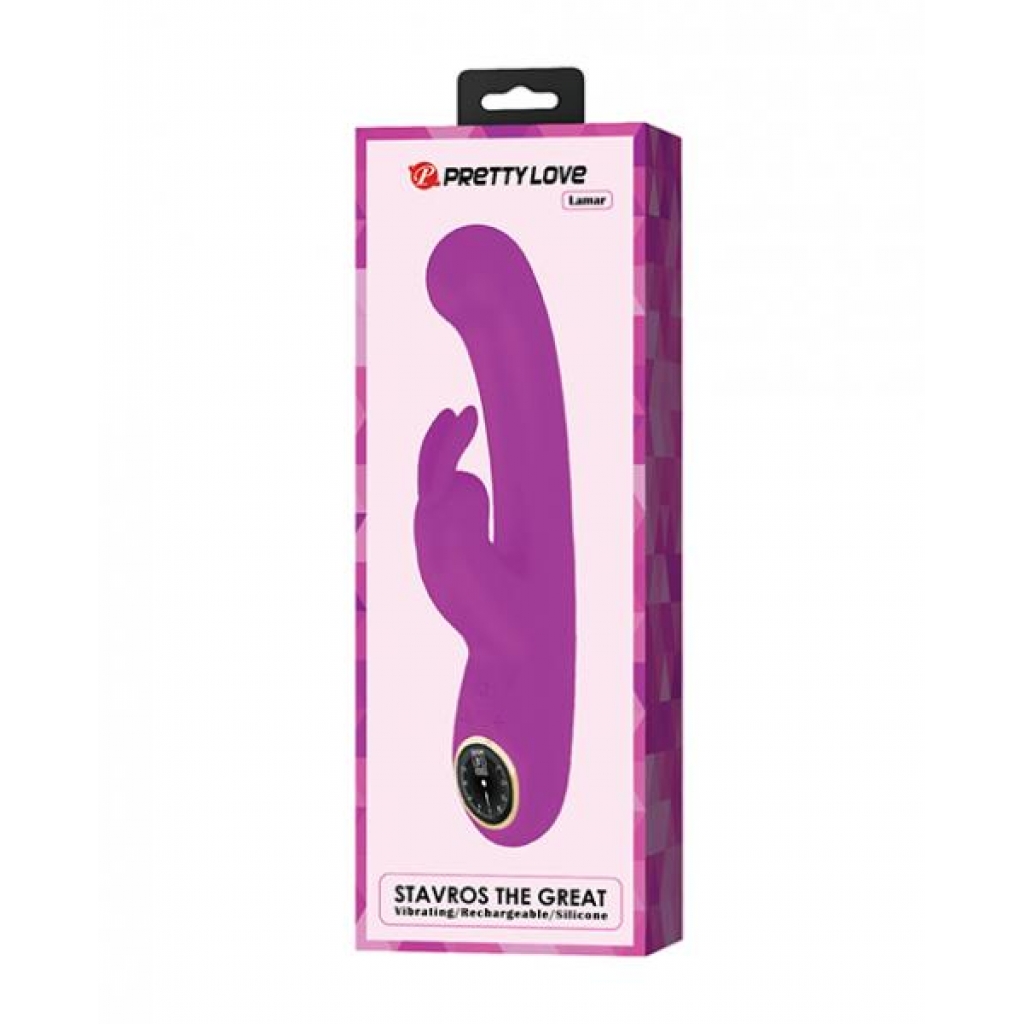 Pretty Love Lamar Led Digital Display Rabbit - Fuchsia - Rabbit Vibrators