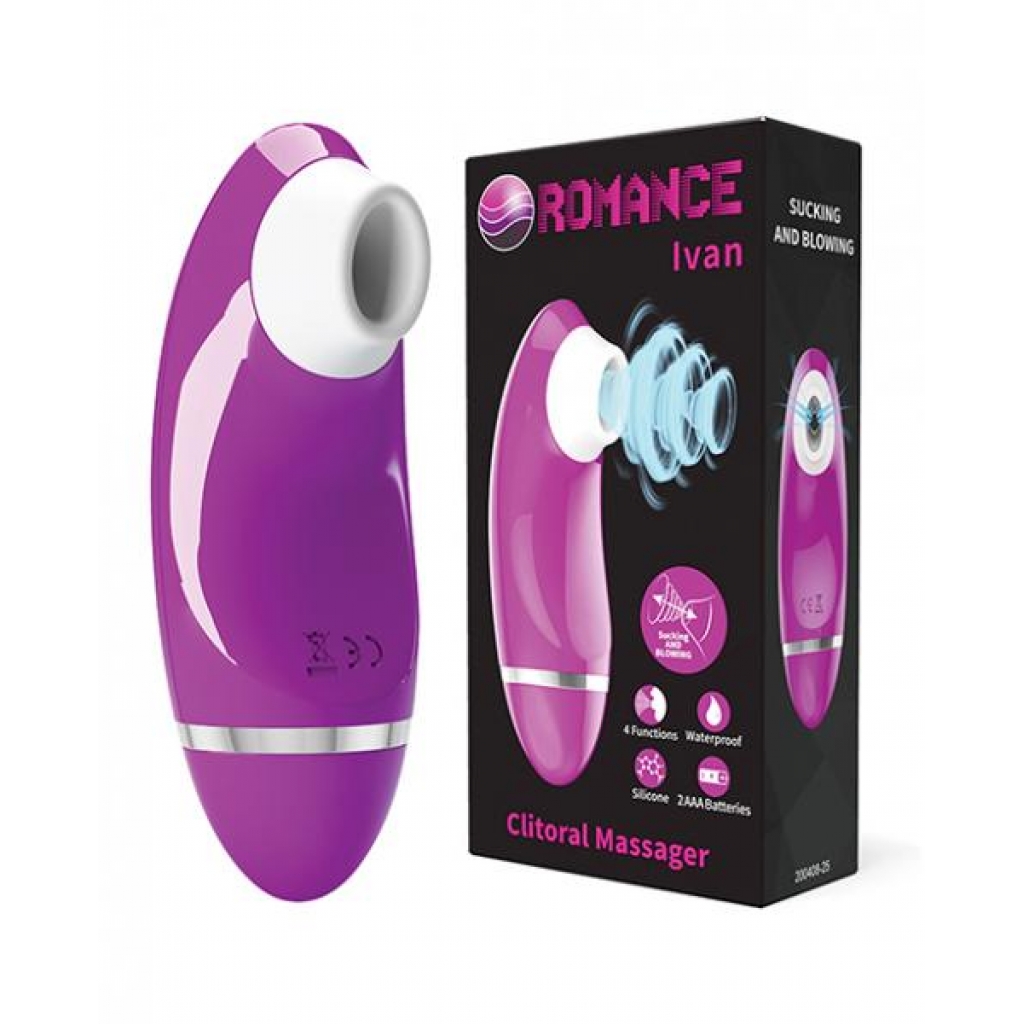 Pretty Love Romance Ivan Sucking Clitoral Massager - Fuchsia - Clit Suckers & Oral Suction