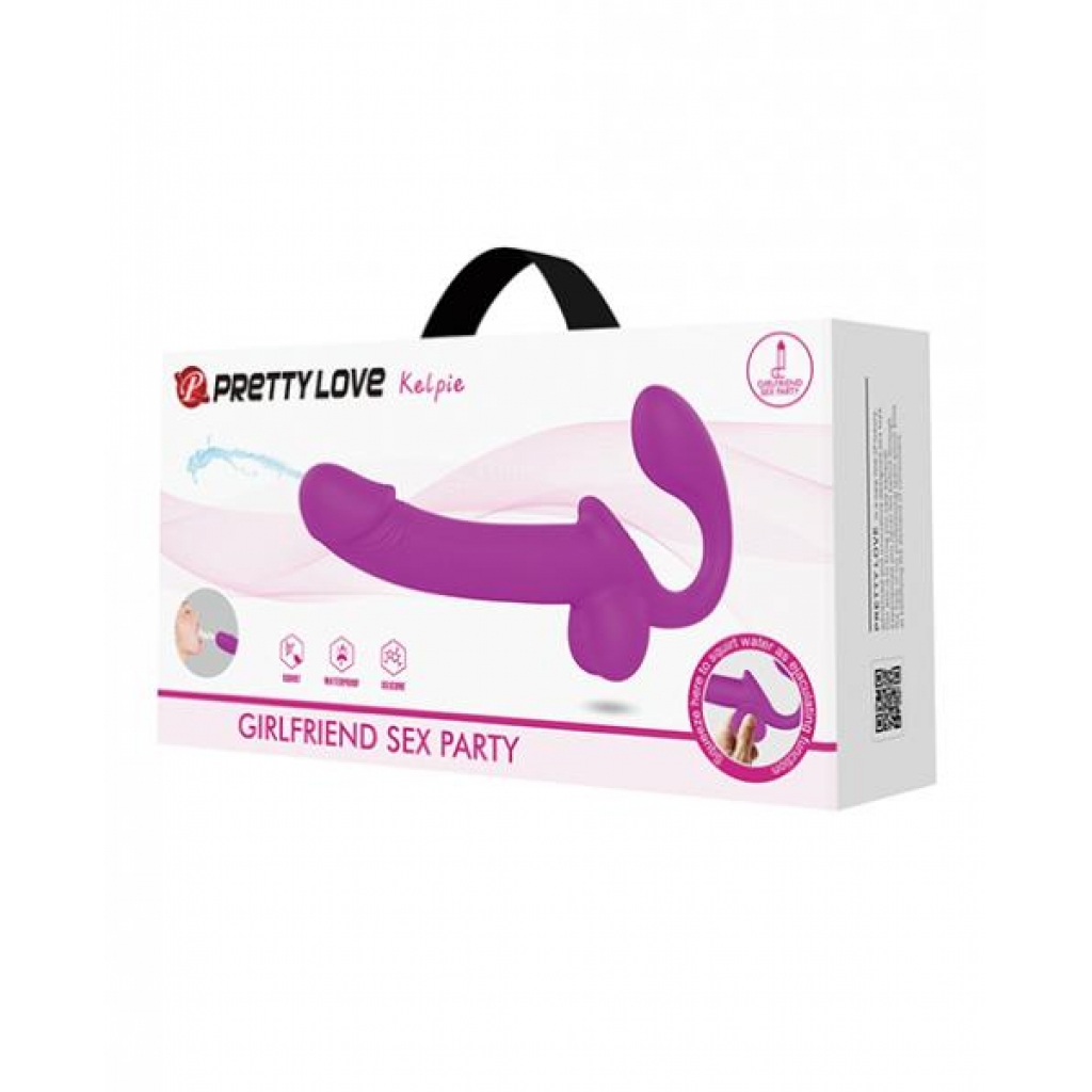 Pretty Love Kelpie Squirting Strapless Strap On - Fuchsia - Strapless Strap-ons