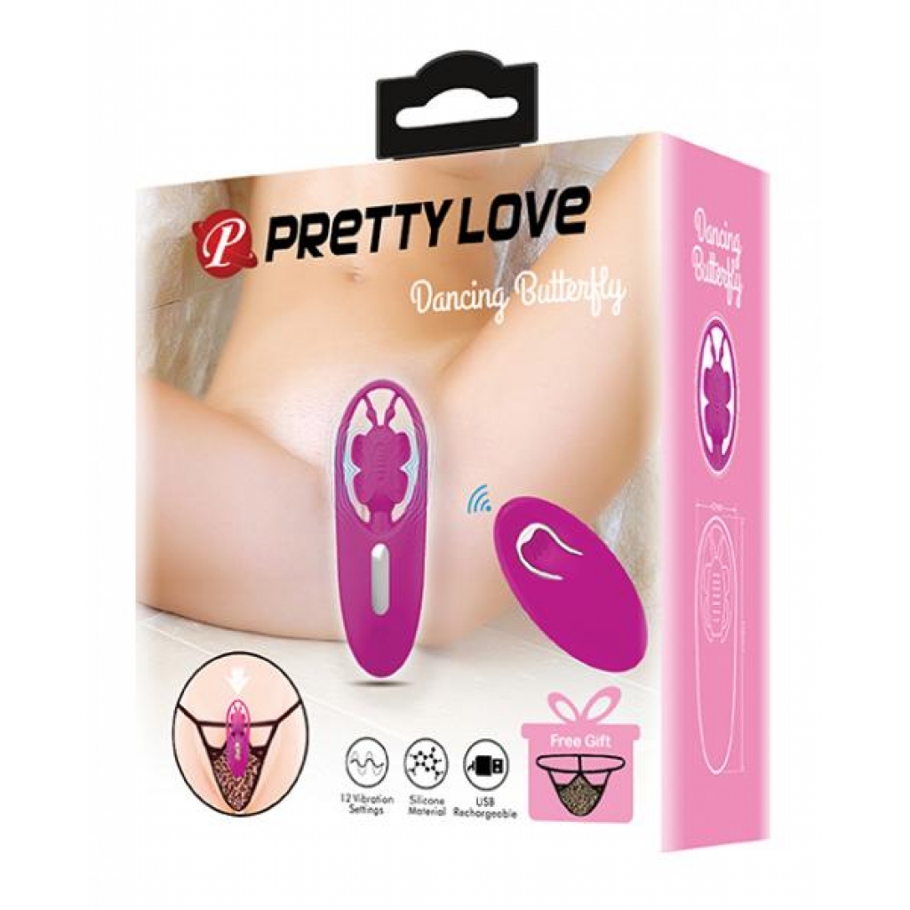 Pretty Love Dancing Butterfly Panty Vibe W/free Panty - Fuchsia - Vibrating Panties