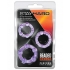 Beaded Cock Rings Purple Pack Of 3 - Cock Ring Trios