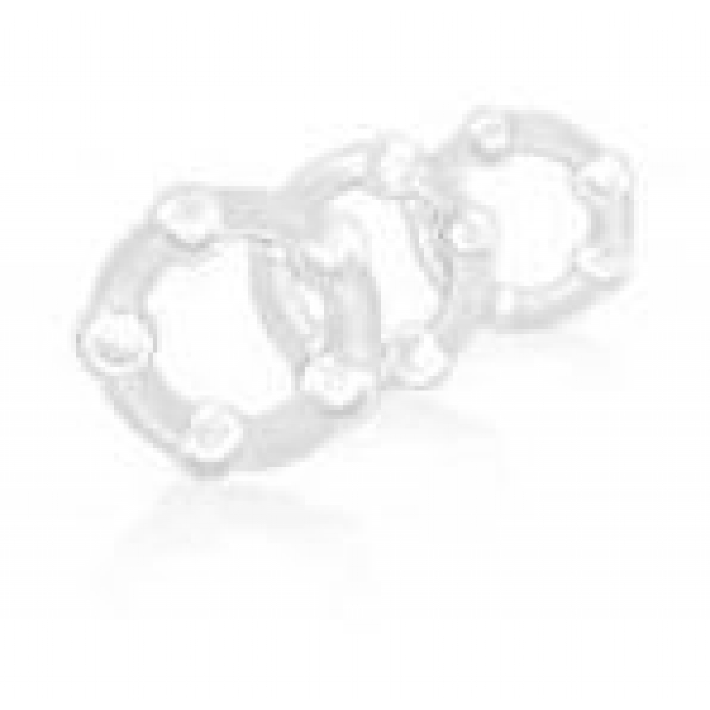 Beaded C Rings 3Pc - Clear - Cock Ring Trios