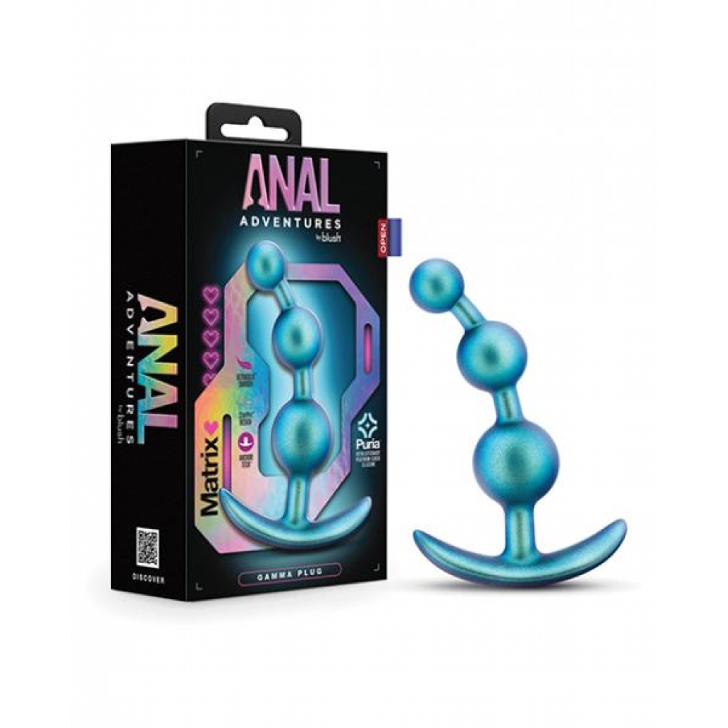 Blush Anal Adventures Matrix Gamma Plug - Teal - Anal Plugs