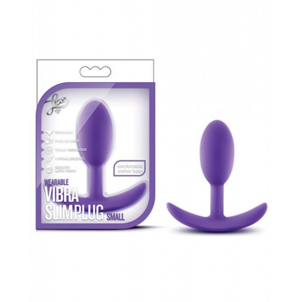 Luxe Wearable Vibra Slim Plug - Small - Purple