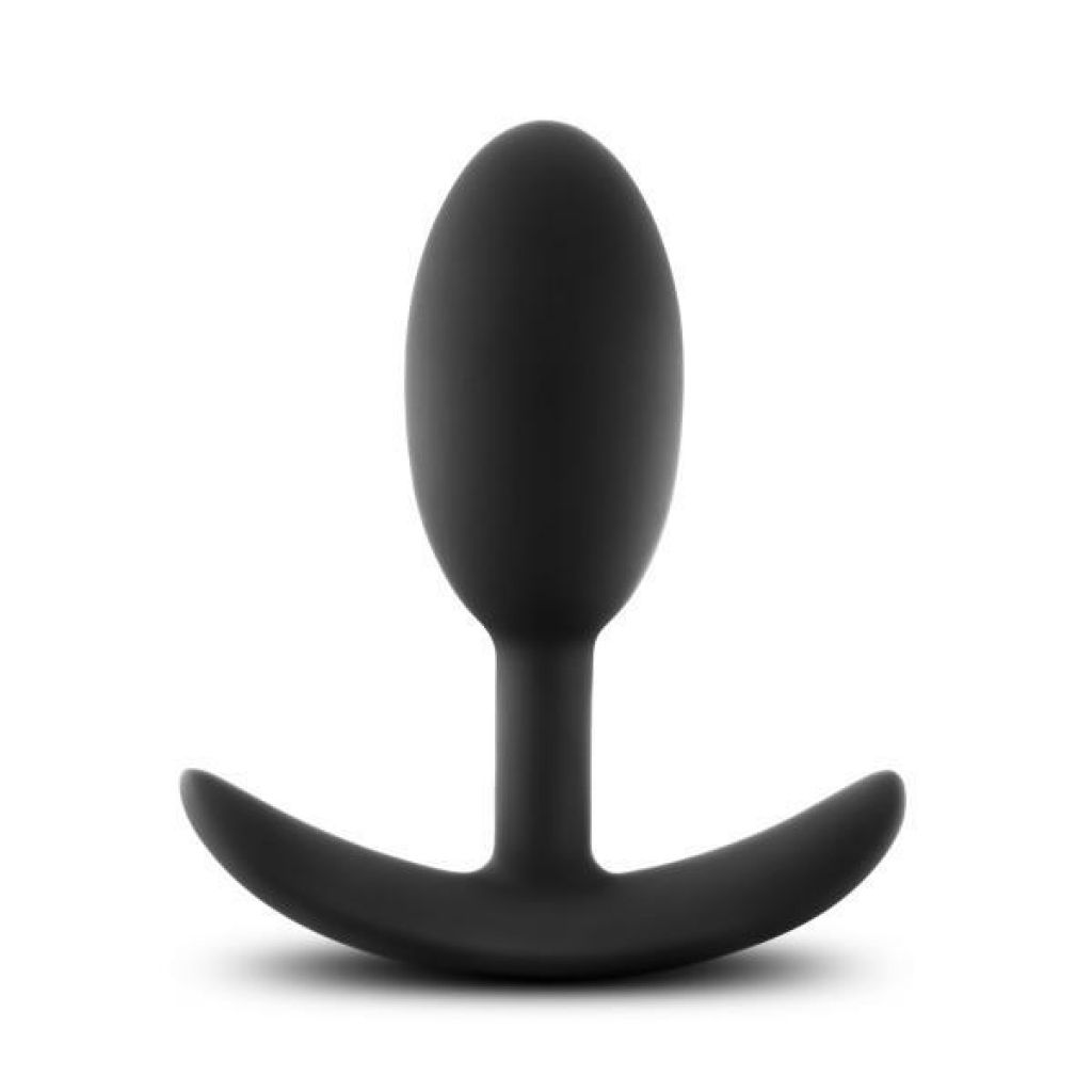 Luxe Wearable Vibra Slim Plug Medium Black - Anal Plugs