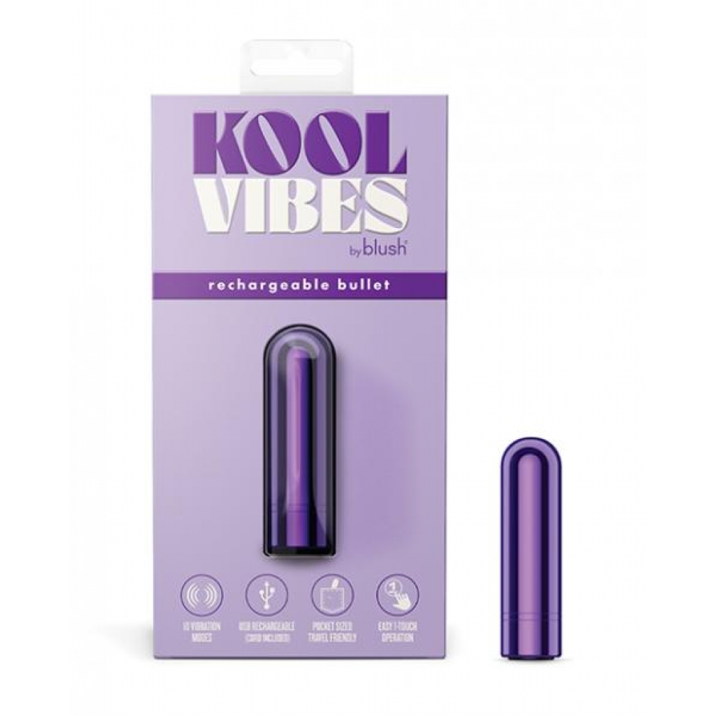 Blush Kool Vibes Mini Rechargeable Bullet - Grape - Bullet Vibrators