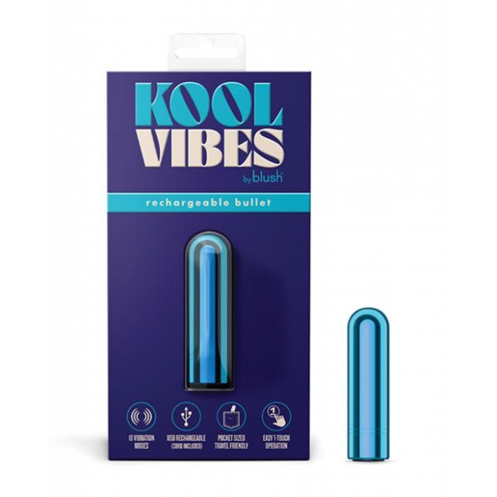 Blush Kool Vibes Mini Rechargeable Bullet - Blueberry - Bullet Vibrators