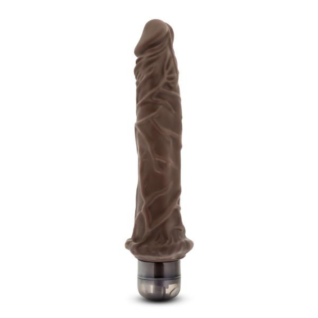 Mr Skin Vibe 8 Vibrating Dildo Chocolate Brown - Realistic