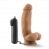 MMA Fighter Vibrating 7 inches Realistic Cock Mocha - Realistic