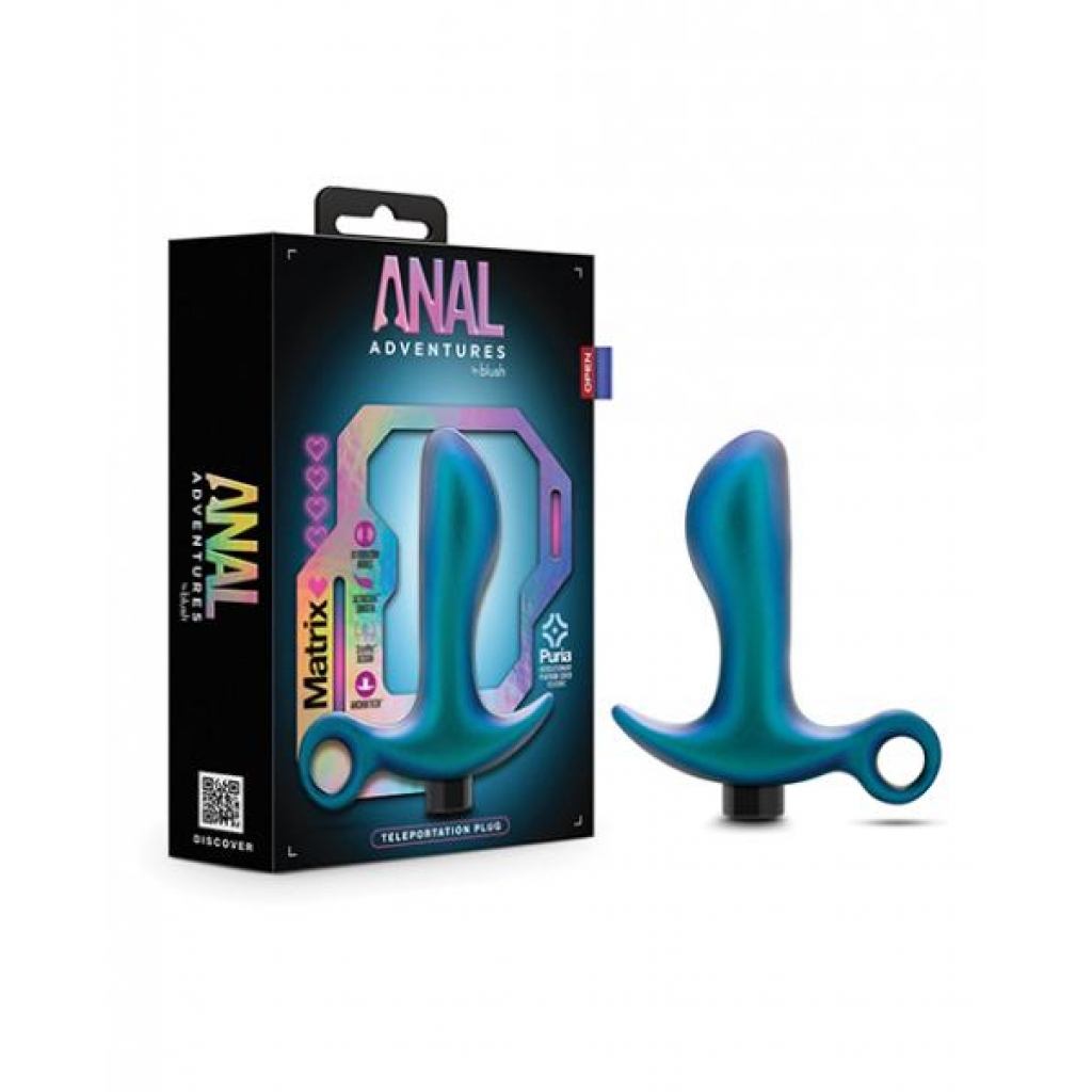 Blush Anal Adventures Matrix Teleportation Plug - Lunar Blue - Anal Plugs