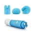 Revitalize Massage Kit with 3 Silicone Attachments Blue - Pocket Rockets