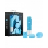 Revitalize Massage Kit with 3 Silicone Attachments Blue - Pocket Rockets