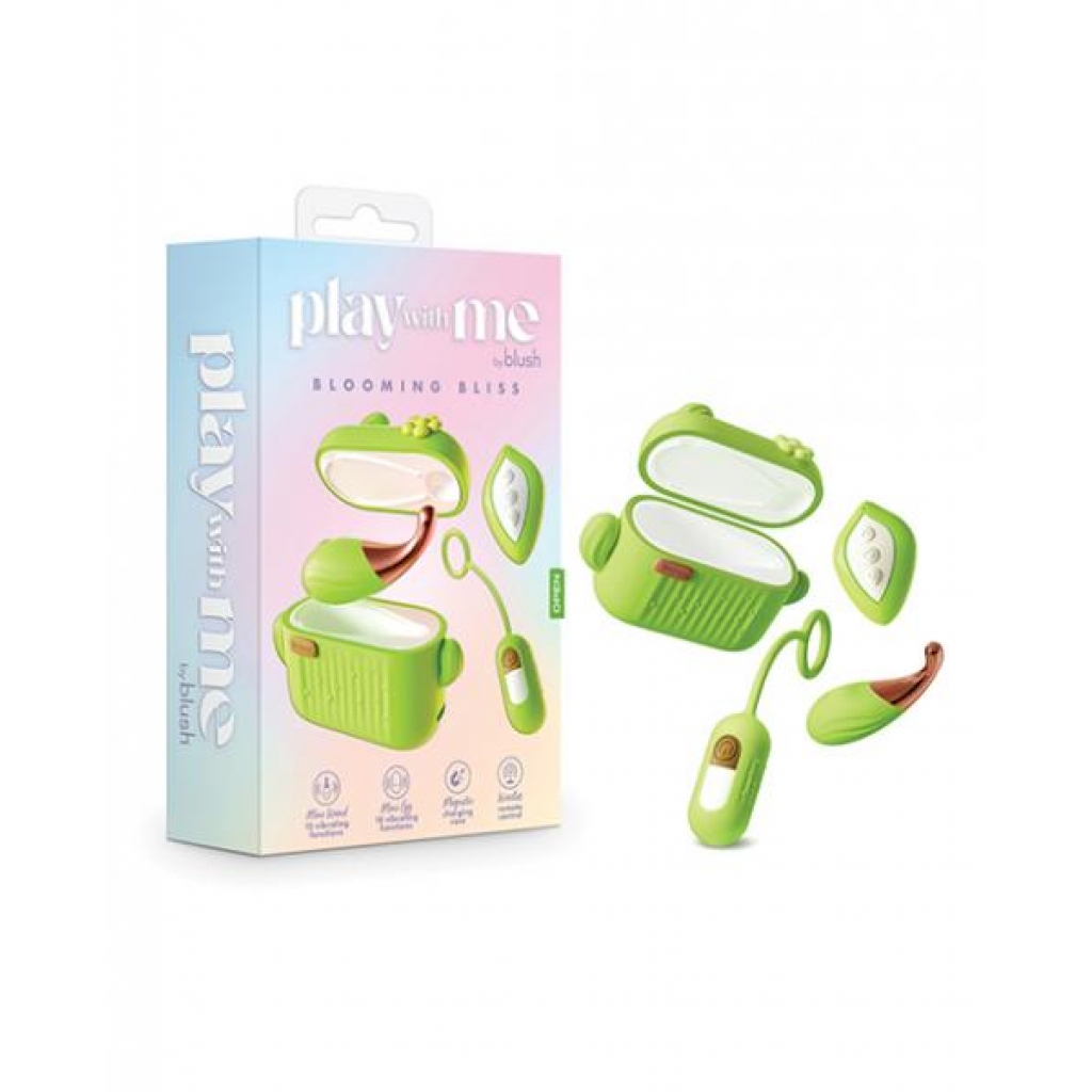 Blush Play With Me Blooming Bliss Remote Controlled Vibrating Kit - Green - Bullet Vibrators