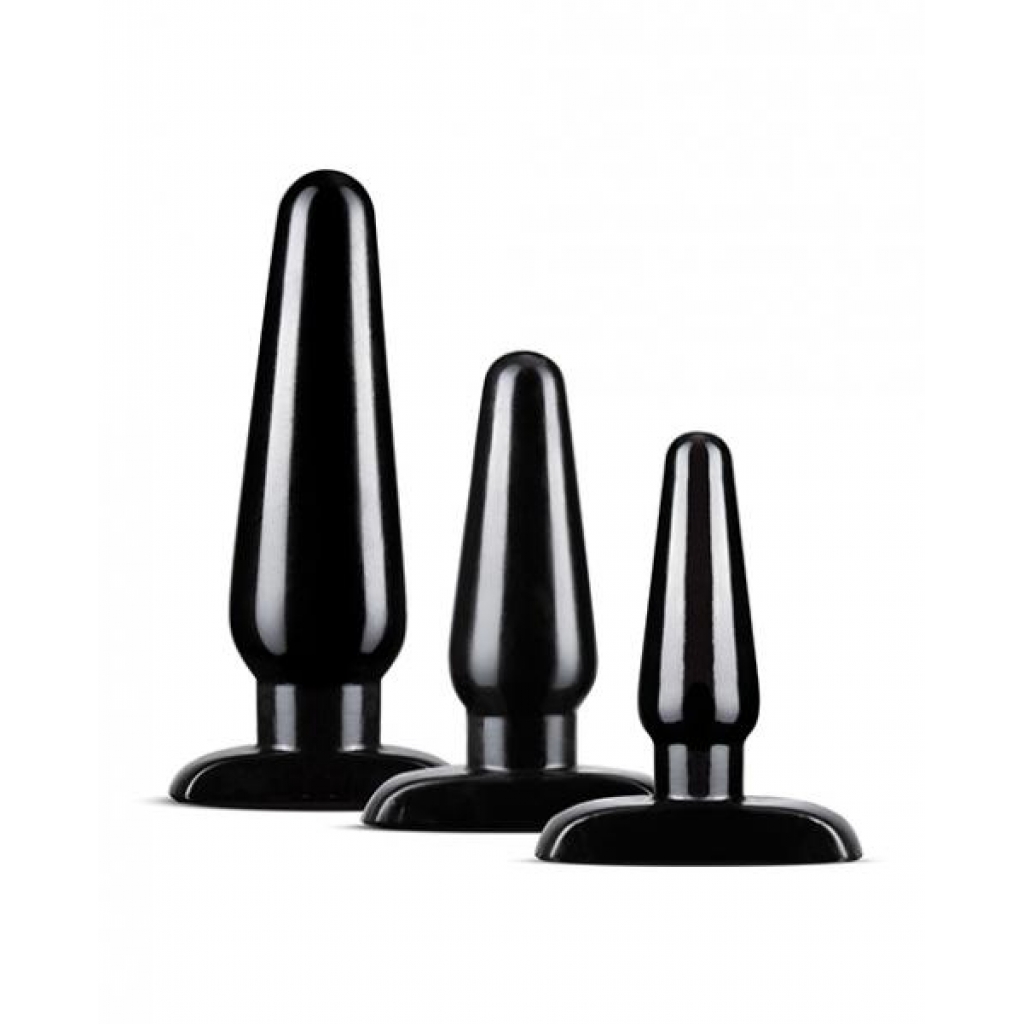 Anal Adventures Basic Plug Kit Black - Anal Plugs