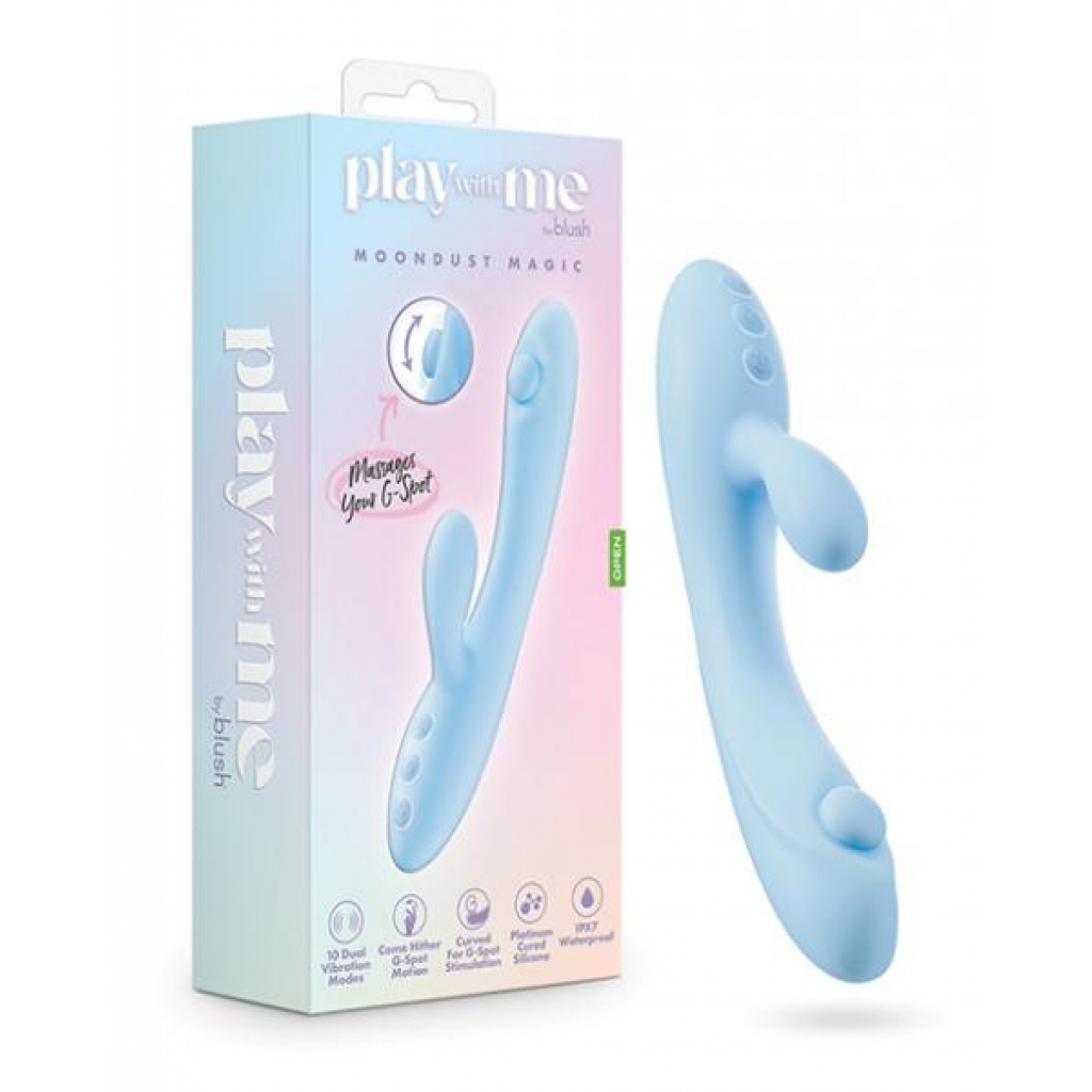 Blush Play With Me Moondust Magic Vibrator - Blue - Rabbit Vibrators