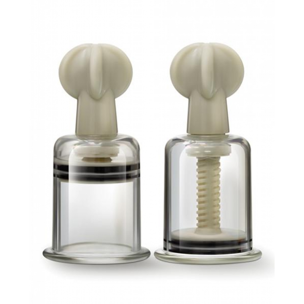 Temptasia Clit & Nipple Large Twist Suckers - Clear Set of 2