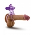 Lick It Vibrating Double Strap Cock Ring Purple - Couples Vibrating Penis Rings