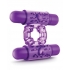 Double Play Vibrating Cock Ring - Purple