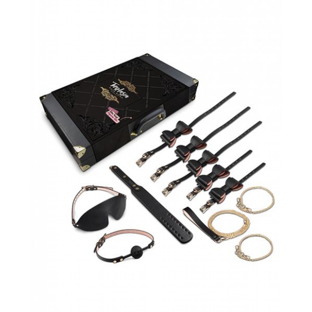 Blush Temptasia Safe Word Bondage Kit W/suitcase - Black - BDSM Kits