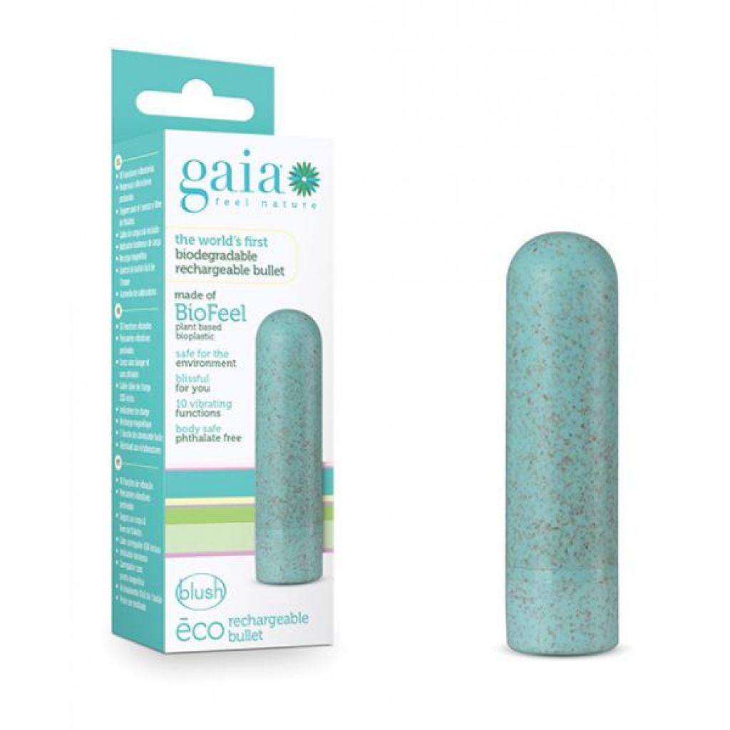 Blush Gaia Eco Rechargeable Bullet - Aqua - Bullet Vibrators