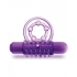 The Player Vibrating Double Strap Cock Ring Purple - Couples Vibrating Penis Rings