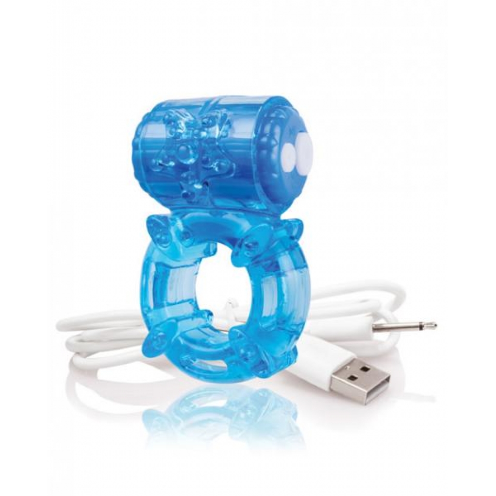 Screaming O Charged Big O Vibrating Cock Ring Blue - Couples Vibrating Penis Rings