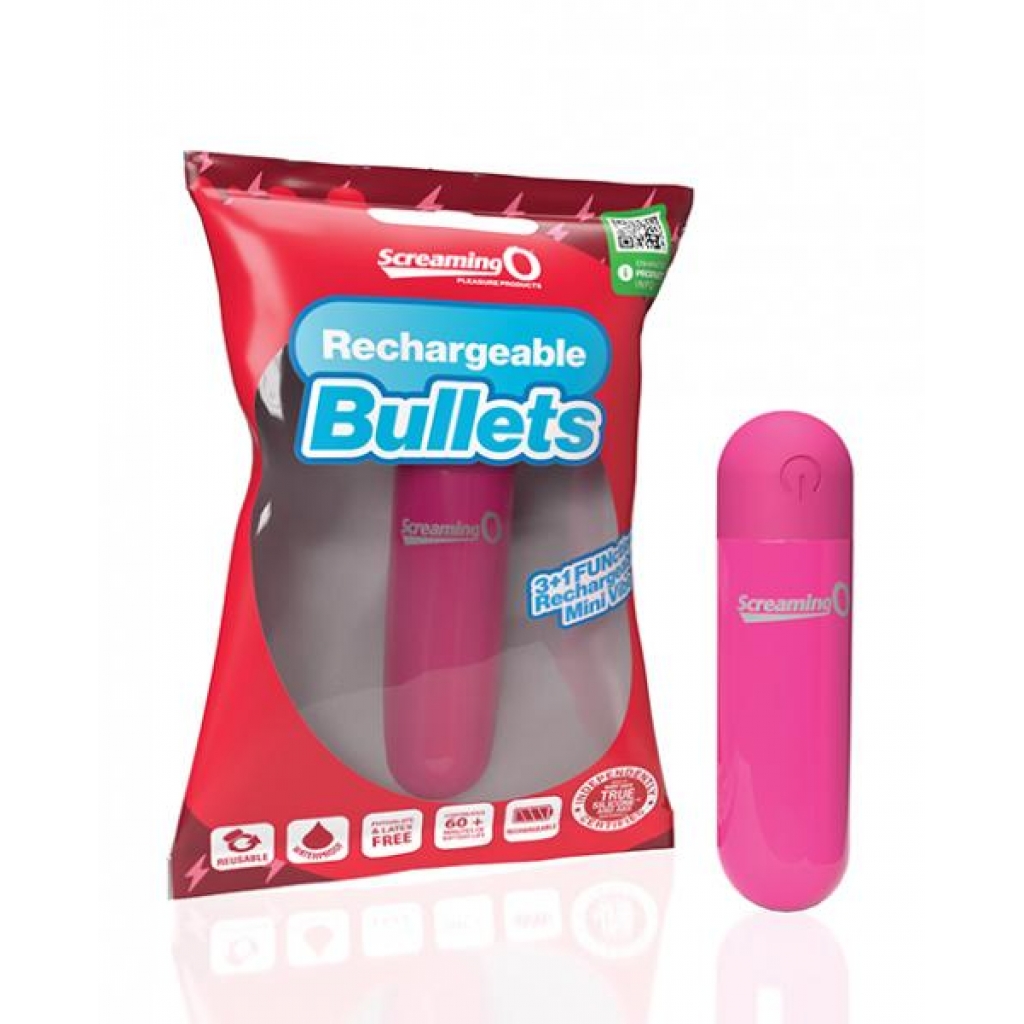 Screaming O Rechargeable Bullets - Pink - Bullet Vibrators