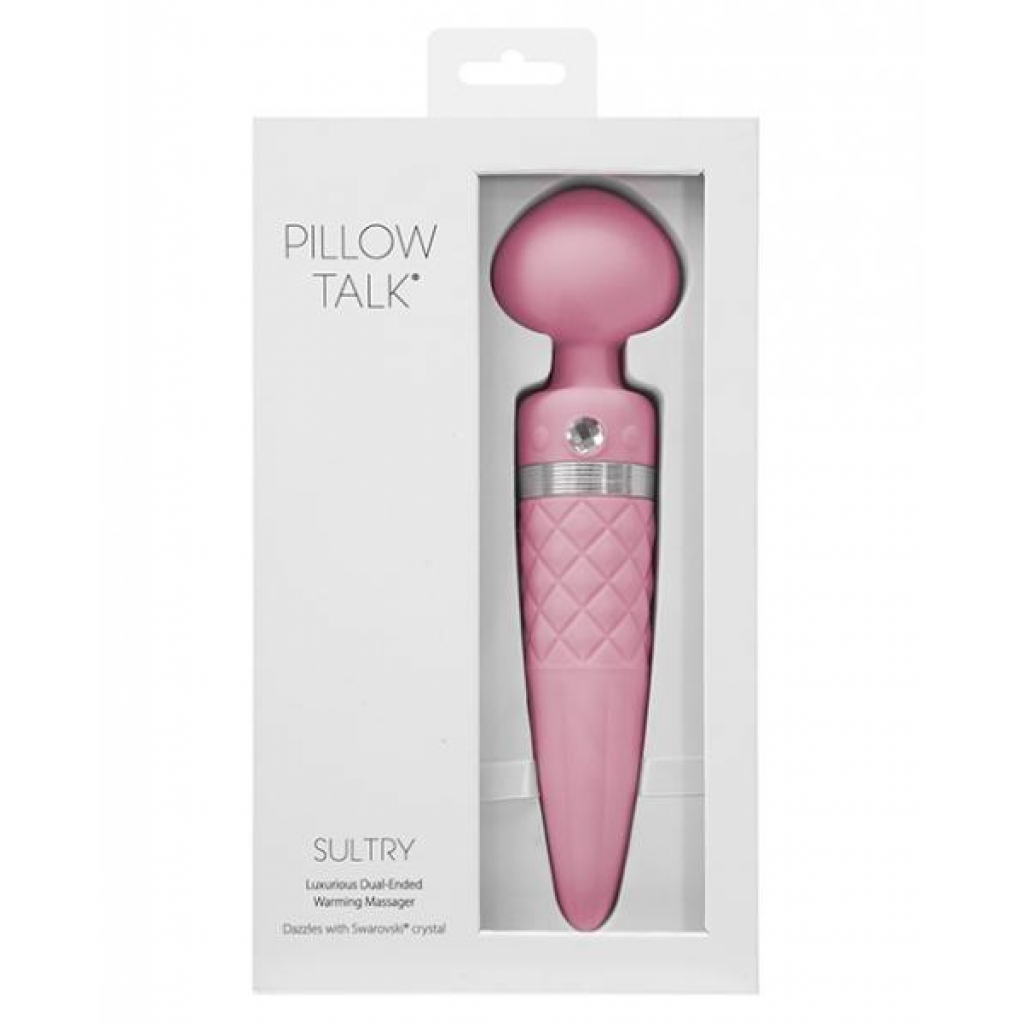 Pillow Talk Sultry Rotating Wand - Pink - Body Massagers