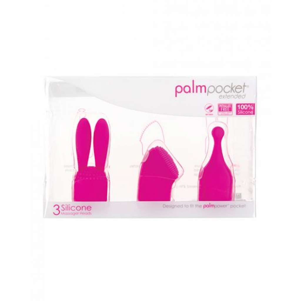 Palm Power Palm Pocket Extended Accessories - 3 Silicone Heads Pink - Batteries & Chargers