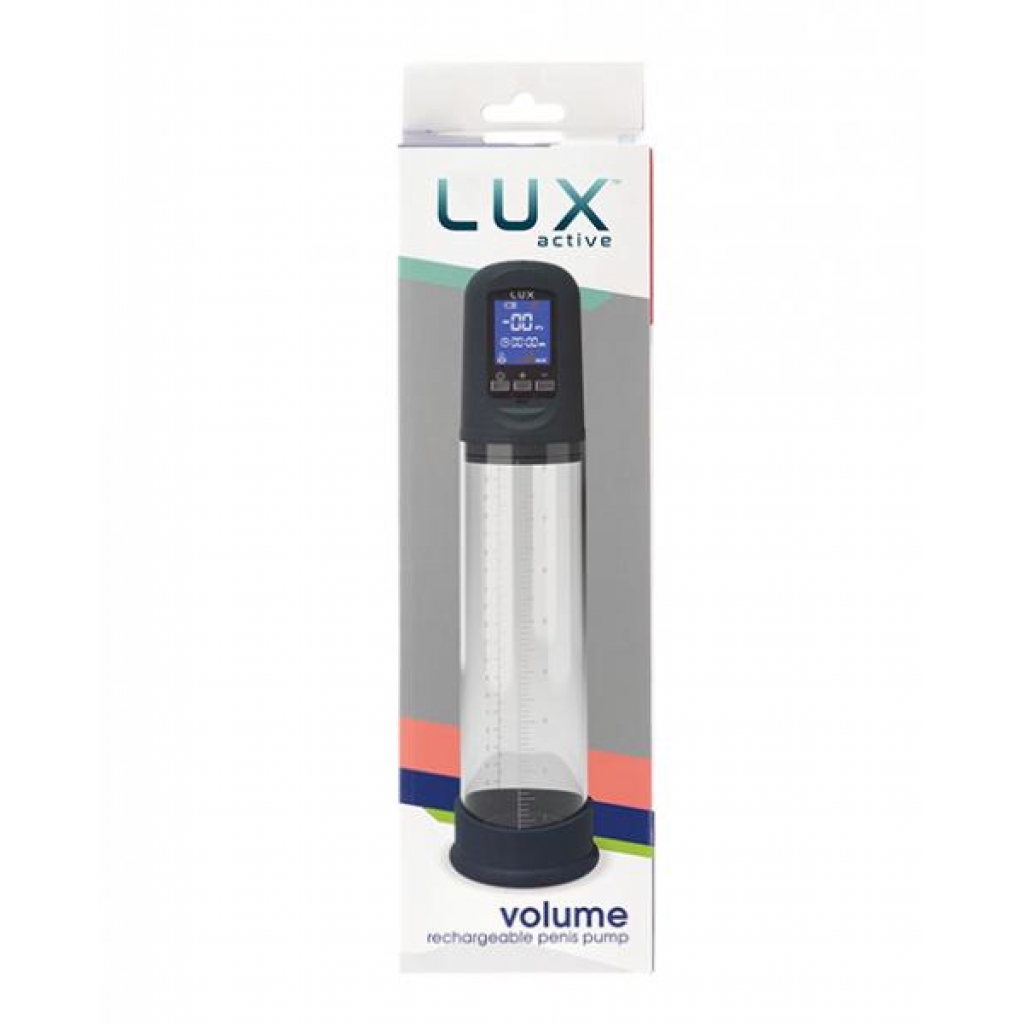 Lux Active Volume Rechargeable Penis Pump - Black - Penis Pumps