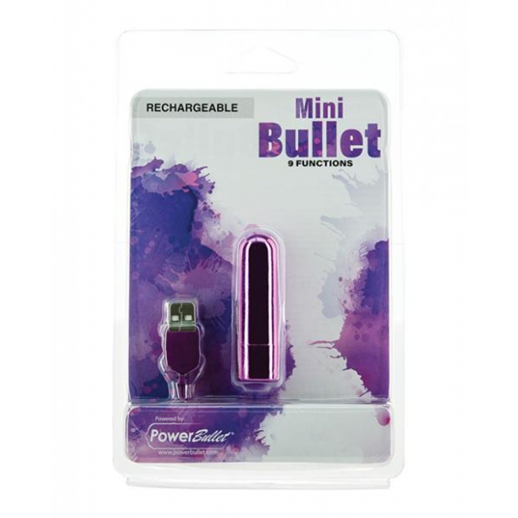 Mini Bullet Rechargeable Bullet - 9 Functions Purple - Bullet Vibrators