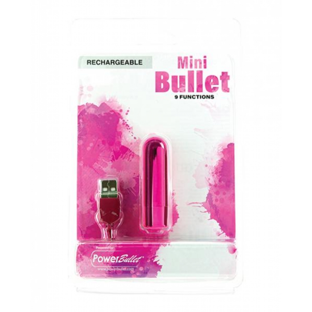 Mini Bullet Rechargeable Bullet - 9 Functions Pink - Bullet Vibrators