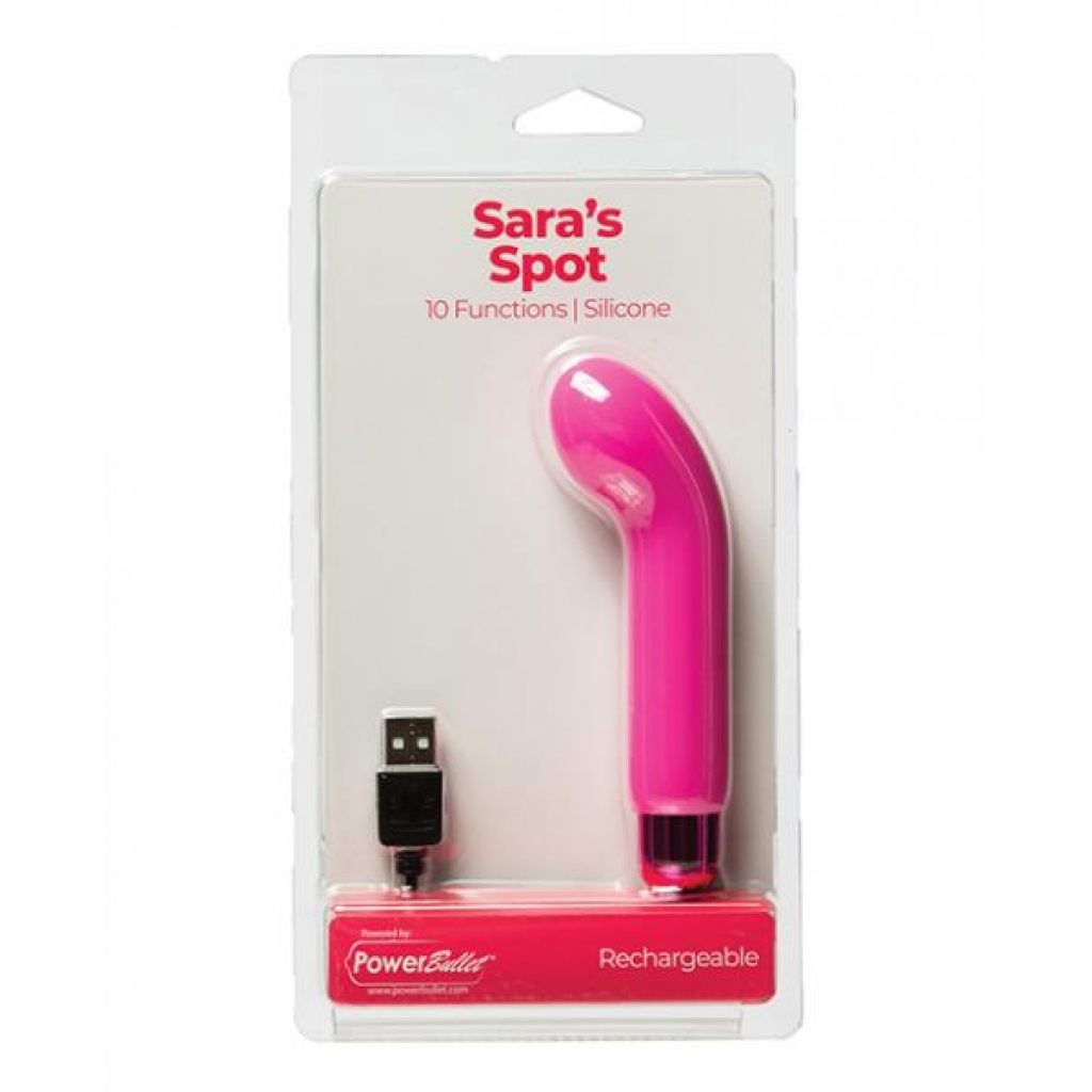 Sara's Spot Rechargeable Bullet W/g Spot Sleeve - 10 Functions Pink - G-Spot Vibrators