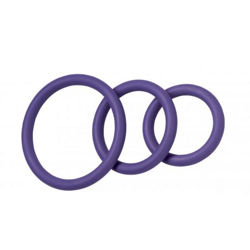 Nitrile C Ring Set - Purple - Cock Ring Trios