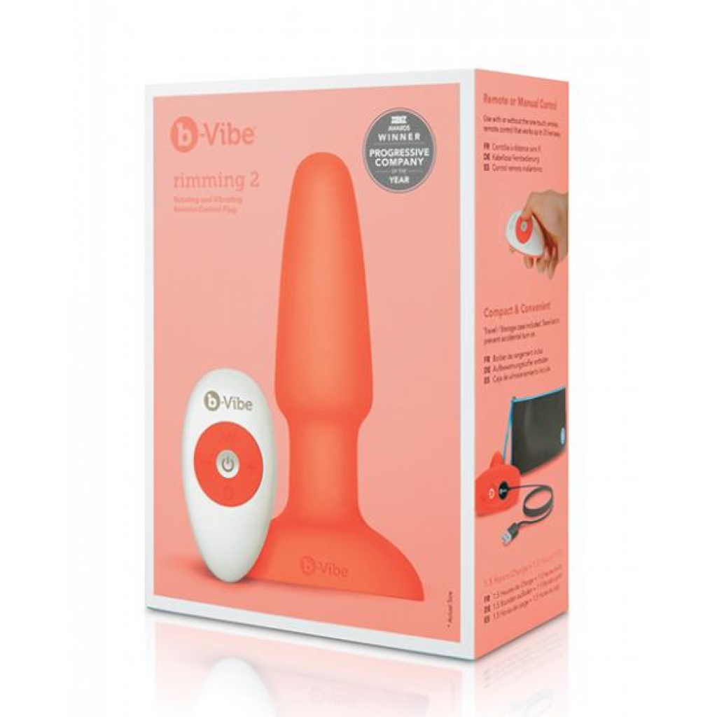 B-vibe Rimming Plug 2 - Orange - Anal Plugs