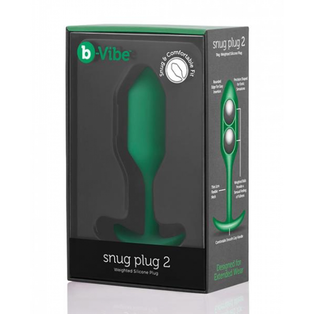 B-vibe Weighted Snug Plug 2 - 114 G Green - Anal Plugs