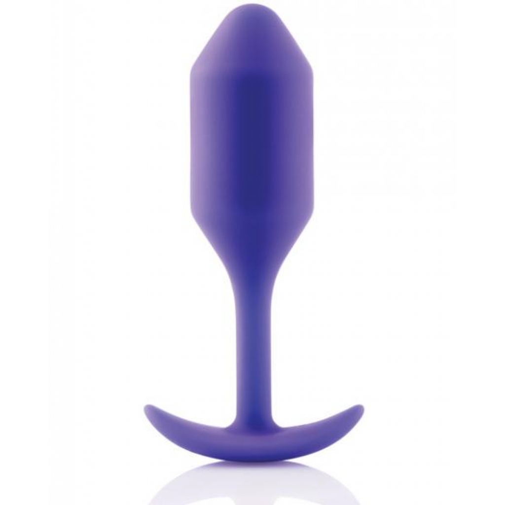 B-Vibe Snug Plug 2 Weighted 4 ounces Purple - Anal Plugs