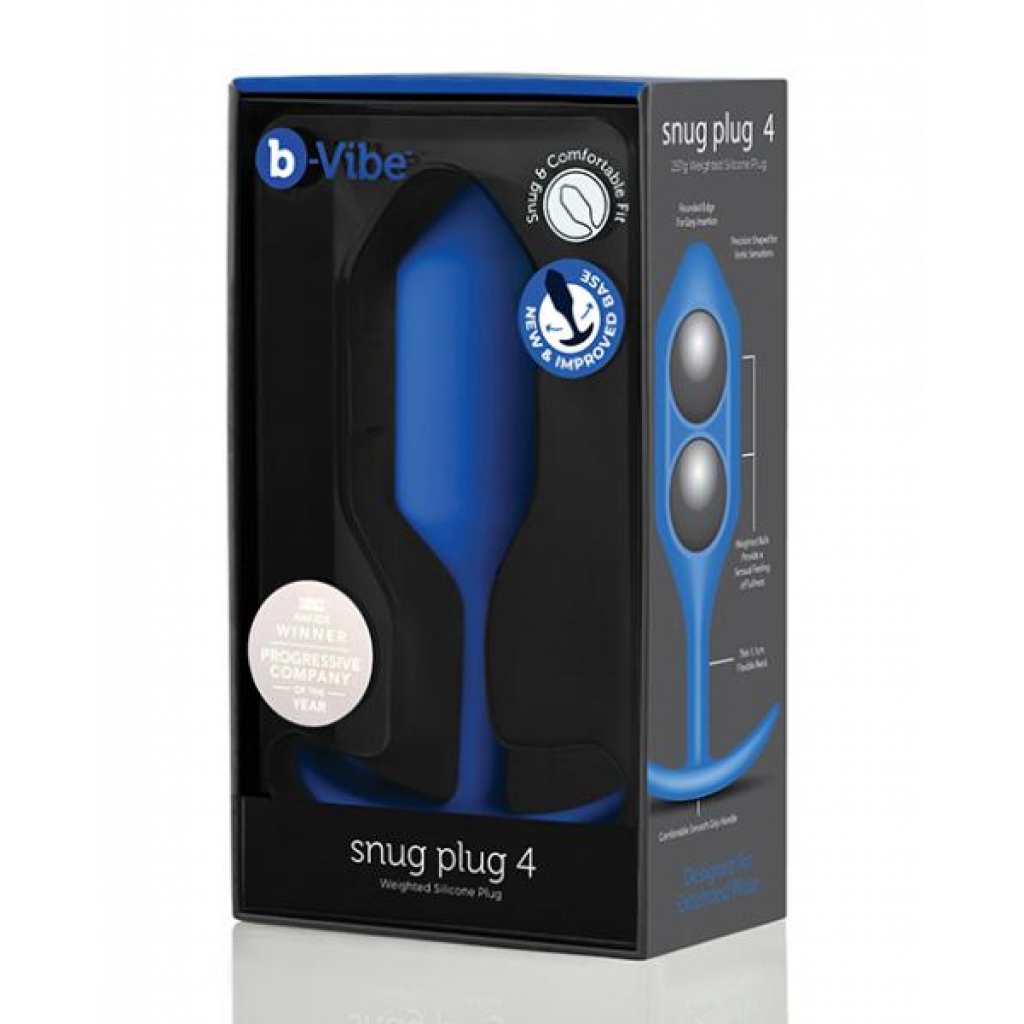 B-vibe Weighted Snug Plug 4 - 256 G Navy - Anal Plugs