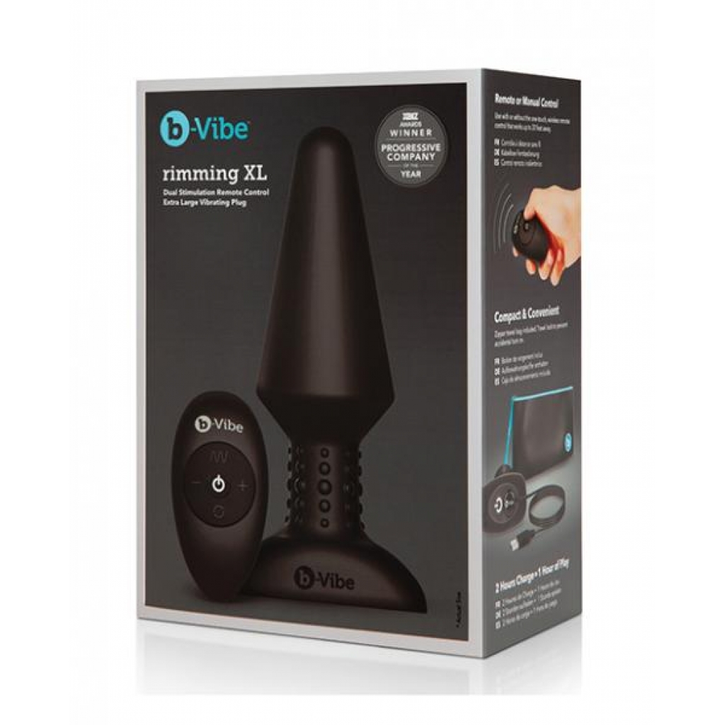 B-vibe Rimming Plug Xl - Black - Anal Plugs