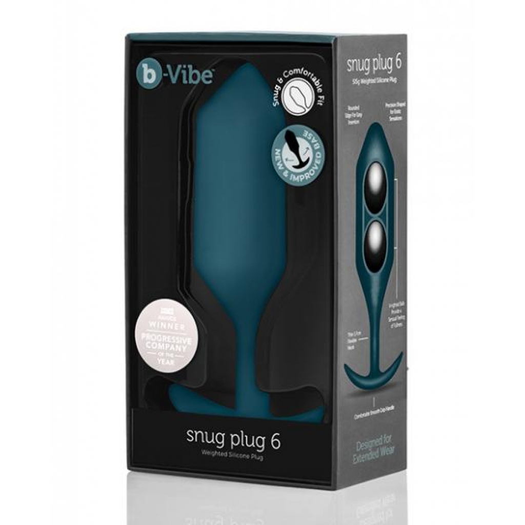 B-vibe Weighted Snug Plug 6 - 515 G Marine - Anal Plugs