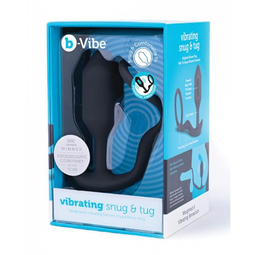 B-vibe Vibrating Snug & Tug Medium - Black - Anal Plugs