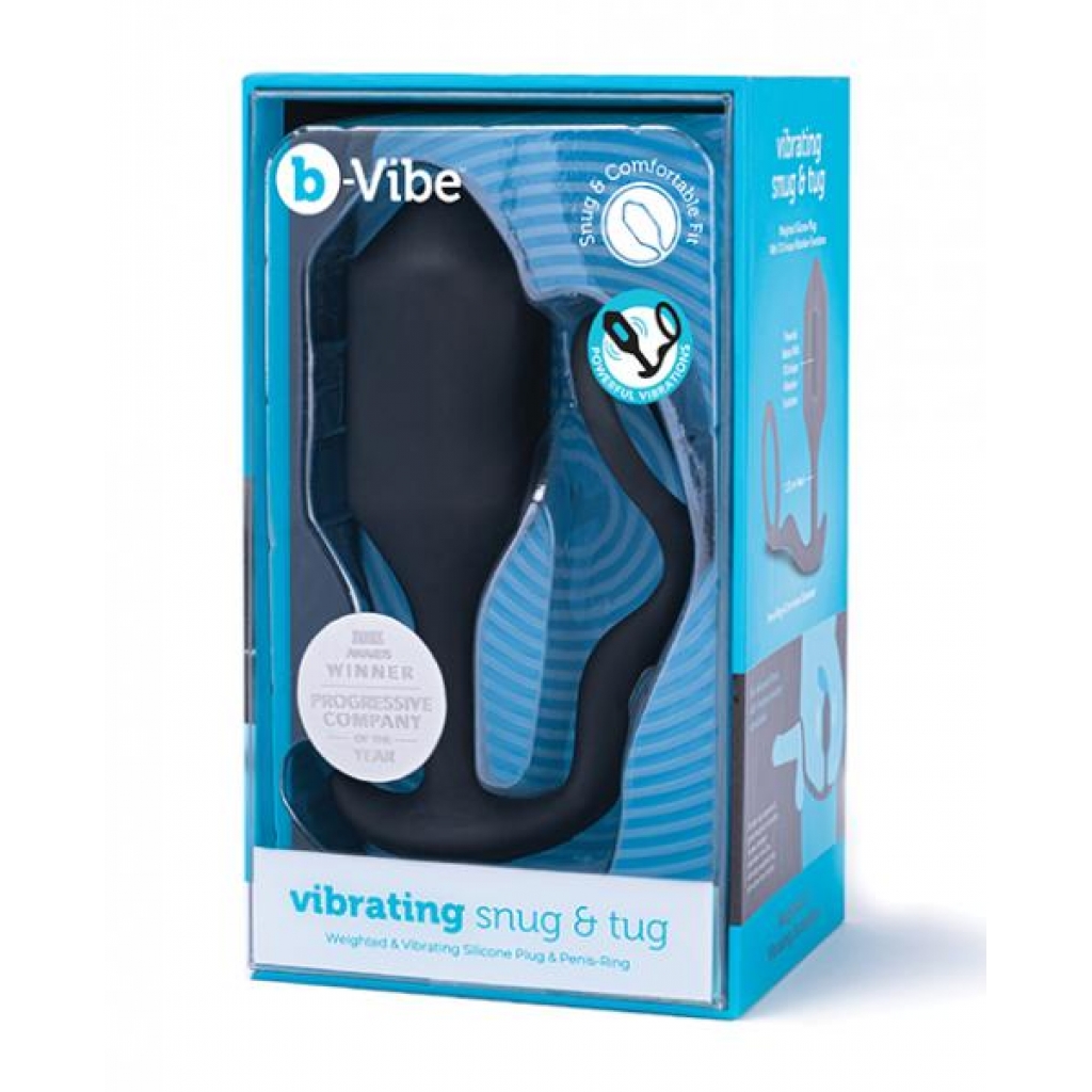 B-vibe Vibrating Snug & Tug Xl - Black - Anal Plugs