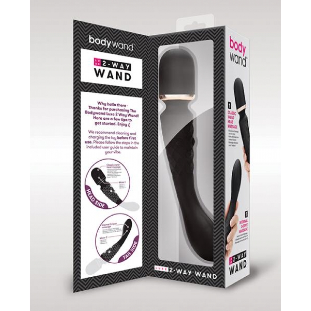 Xgen Bodywand Luxe 2 Way Wand Head Massager - Black - Body Massagers