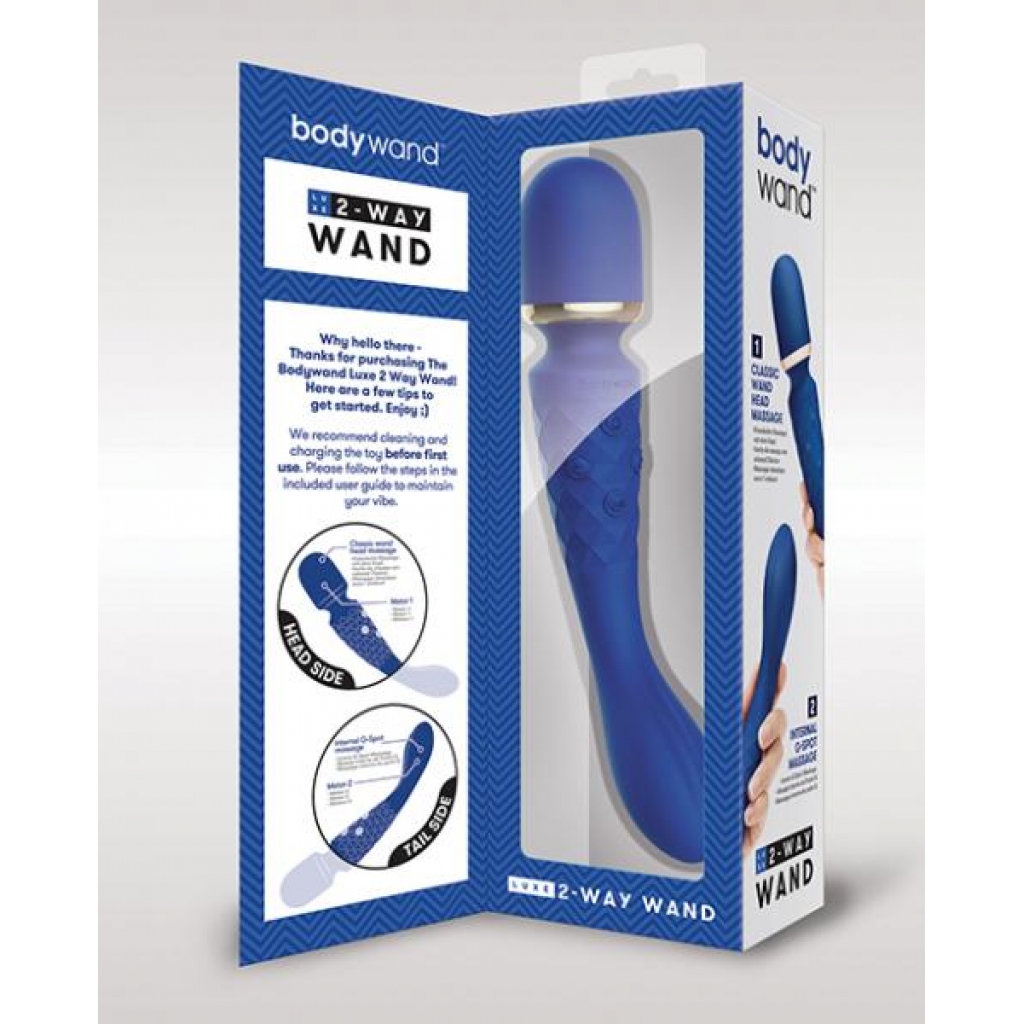 Xgen Bodywand Luxe 2 Way Wand Head Massager - Blue - Body Massagers