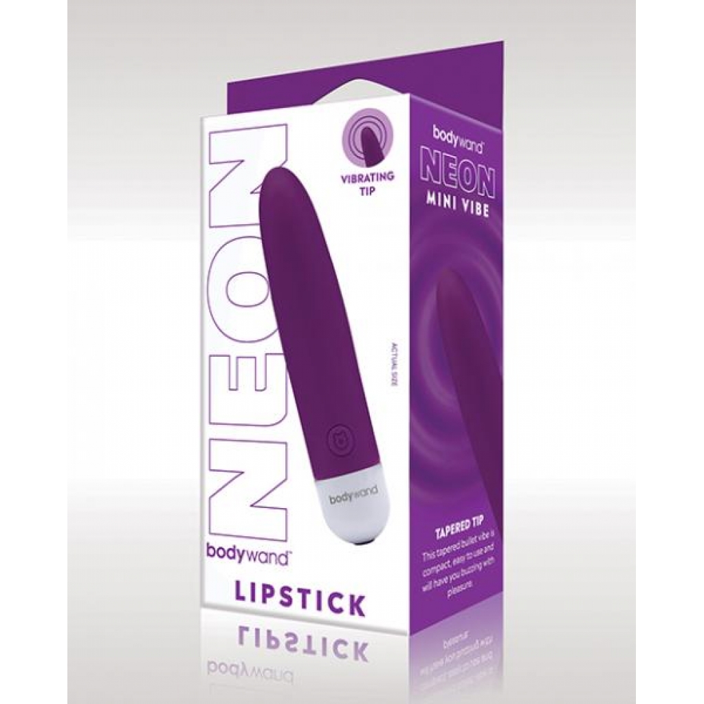 Xgen Bodywand Neon Mini Lipstick Vibe - Neon Purple - Bullet Vibrators