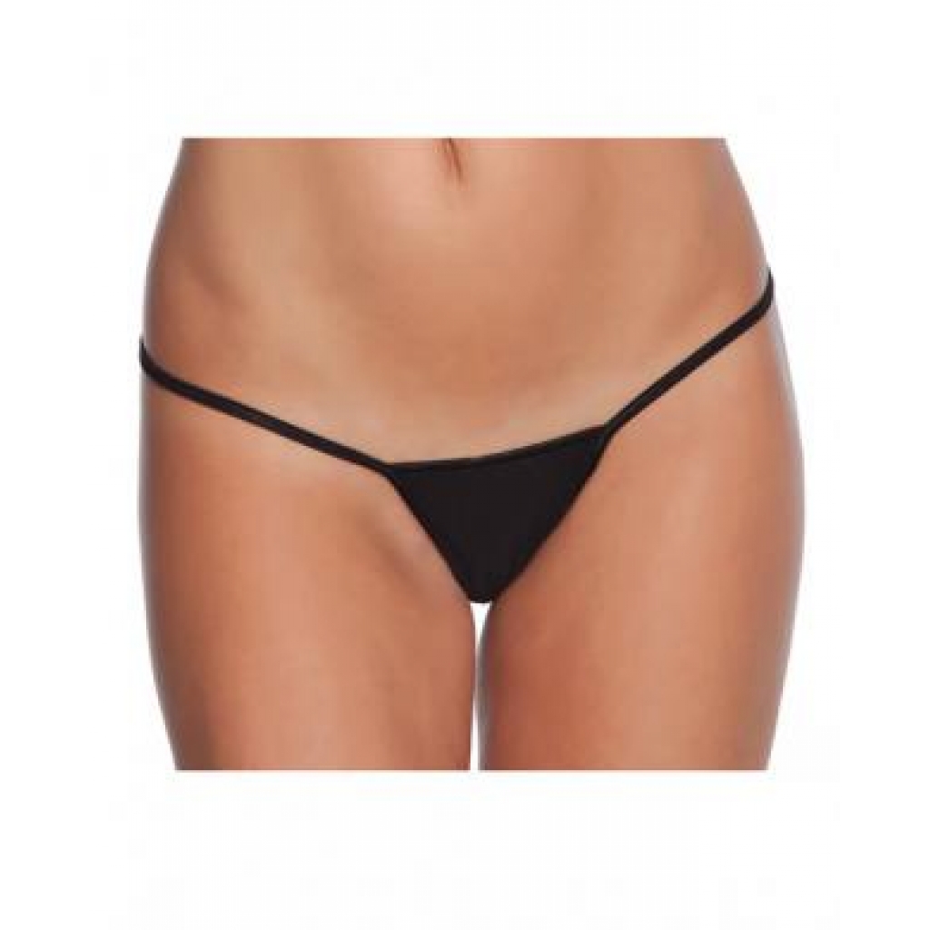 Low Rise Lycra G-String Black O/S - Babydolls & Slips