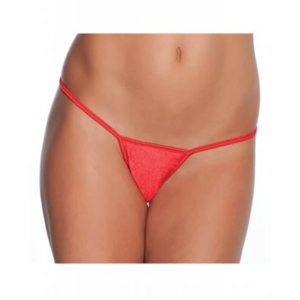 Low Rise Lycra G-String Red O/S - Babydolls & Slips