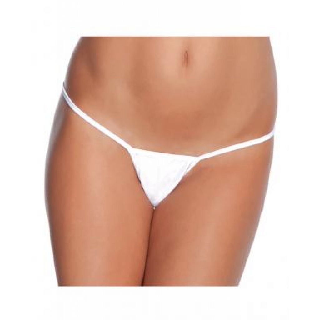 Low rise lycra g-string white xl - Babydolls & Slips