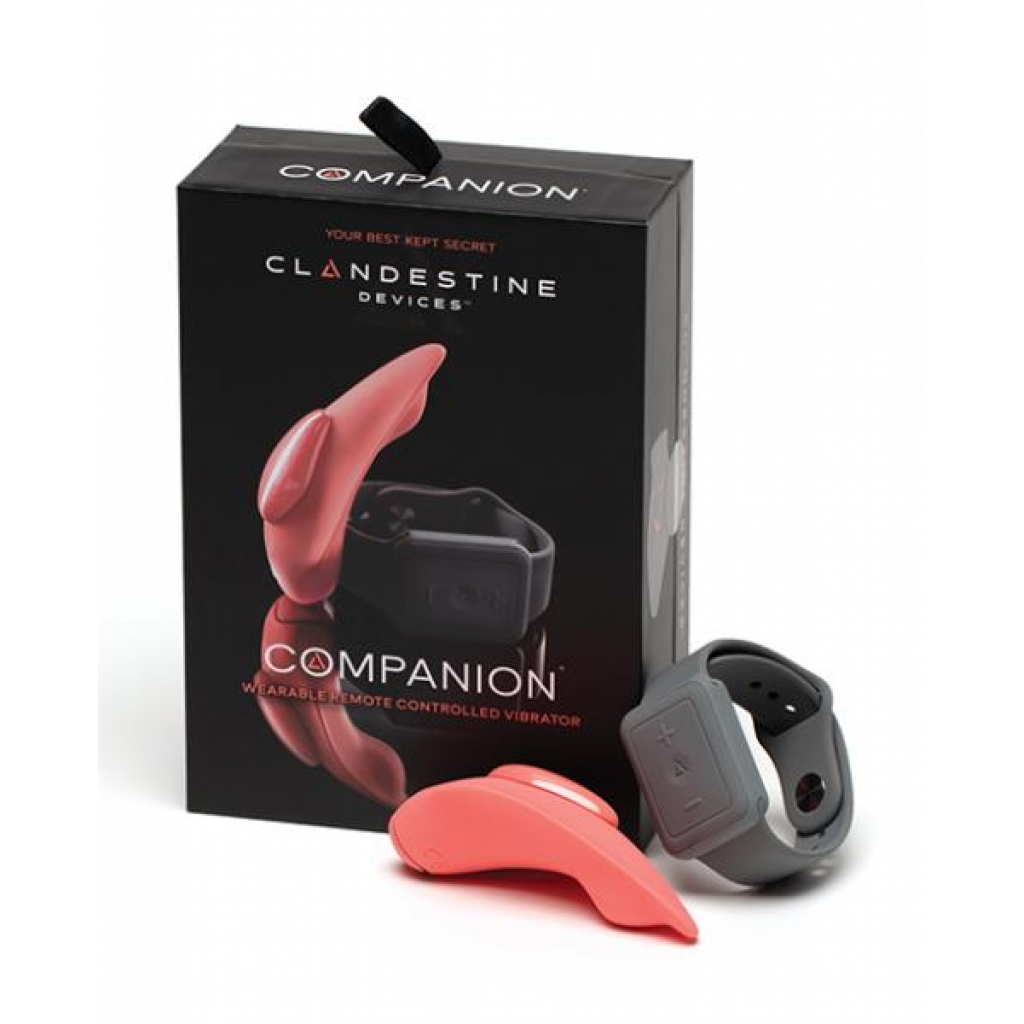 Clandestine Devices Companion Panty Vibe W/wearable Remote - Coral - Vibrating Panties